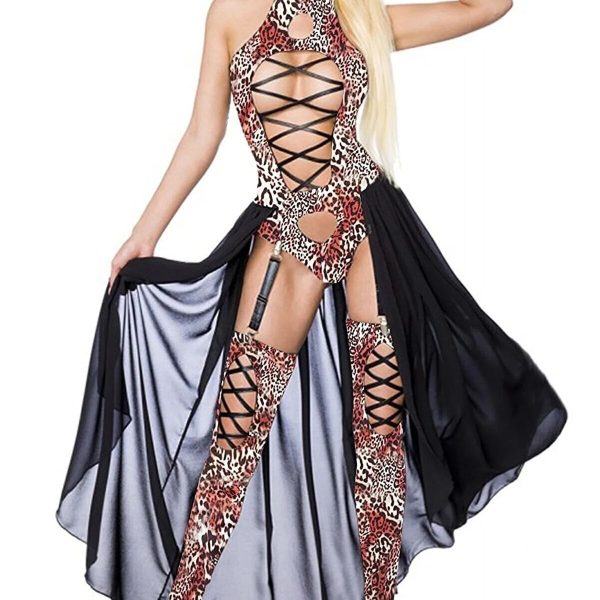 Leopar Desenli Kostüm Iç Çamaşırı